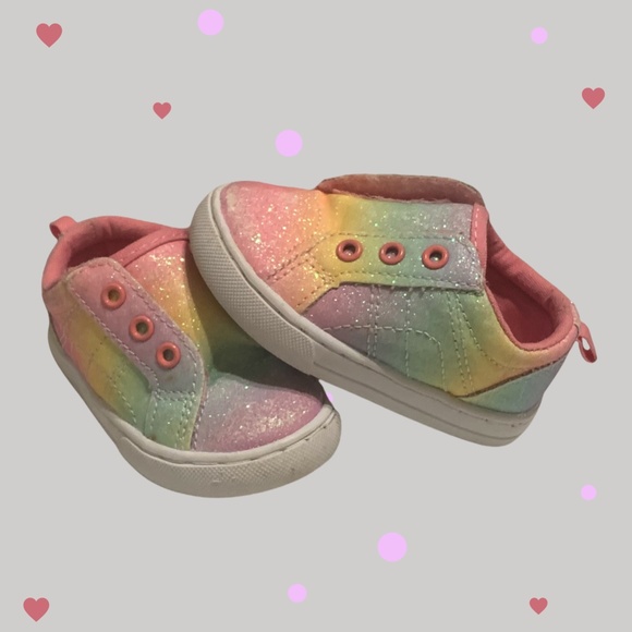 Wonder Nation Girls Size 3 multi color Sparkle sneakers - Picture 2 of 7